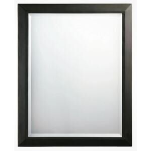 🪞 NEW Kichler Black Steel Bathroom Mirror 24x30 Rectangular Modern Minimalist